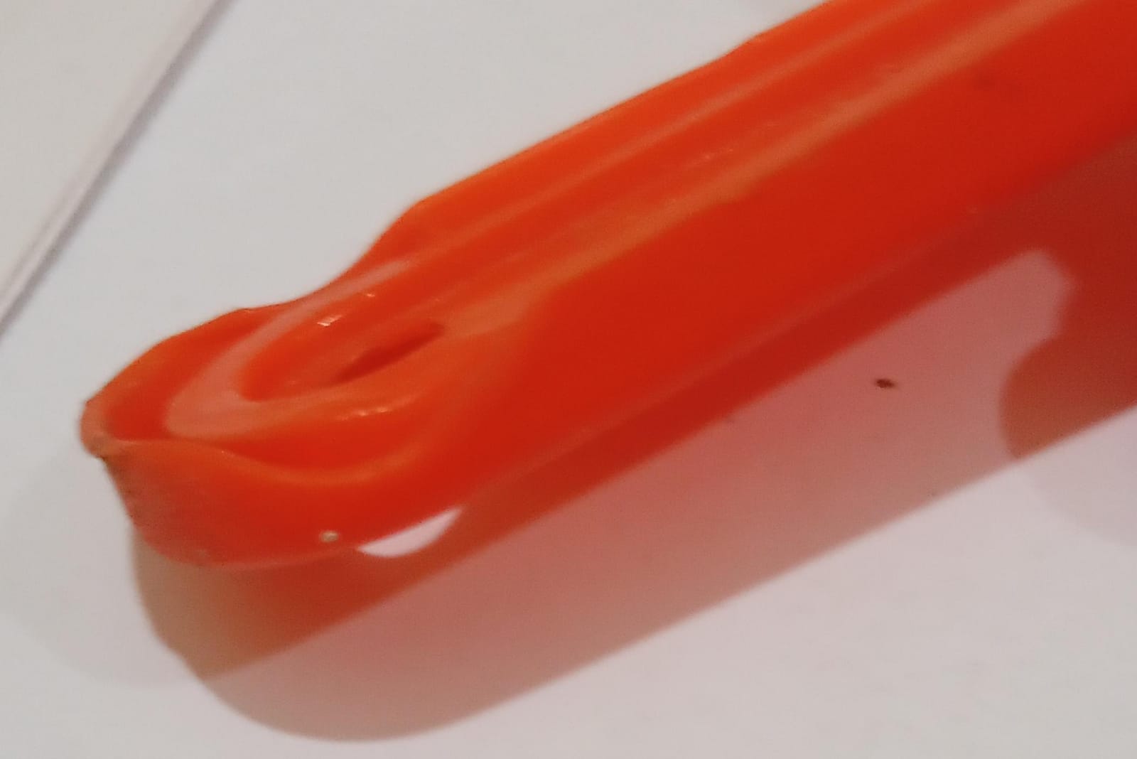 Melting plastic strainer